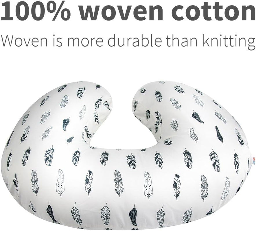 ALVABABY Nursing Pillow Cover Slipcover,Soft and Comfortable,Feathers Design,Maternity Breastfeeding Newborn Infant Feeding Cushion Cover ZT01