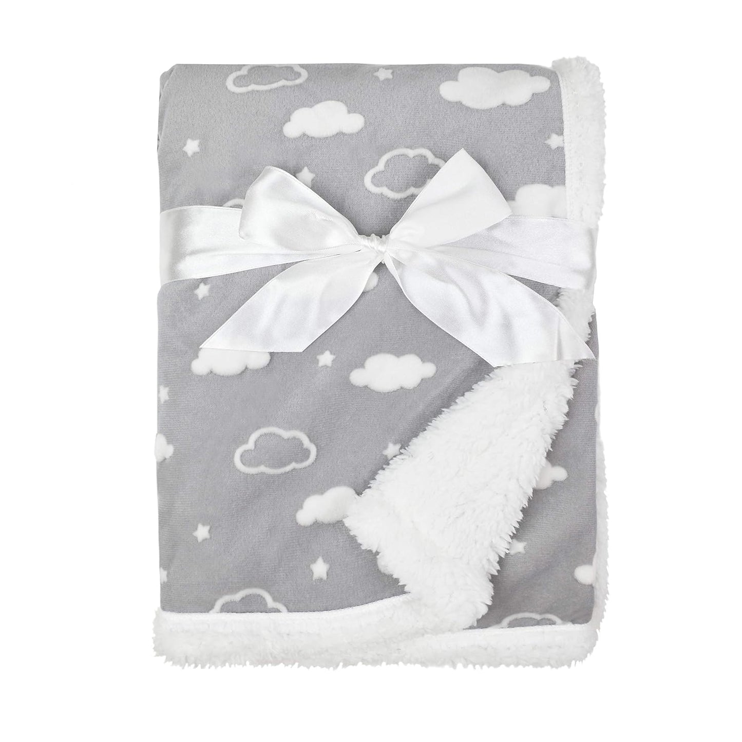 American Baby Company Heavenly Soft Chenille Sherpa Receiving Blanket, 3D Pink, 30" X 35", Warm and Cozy for Boys and Girls, Ideal for Baby Carrier, Stroller, and Travel