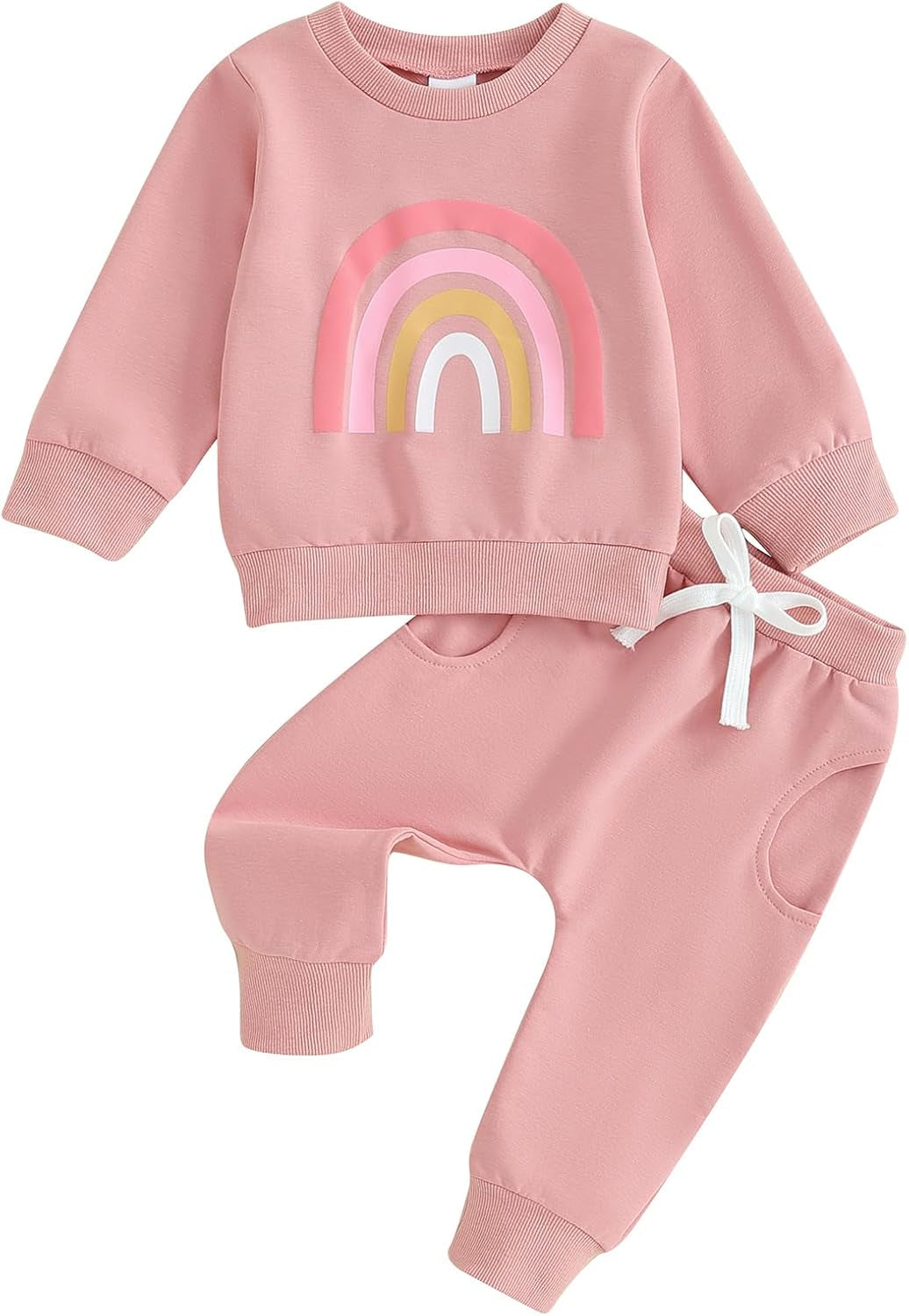 Thorn Tree Newborn Baby Girls Clothes Cotton Suit Cute Baby Kid Infant Toddler Play Wear Rainbow Outfits