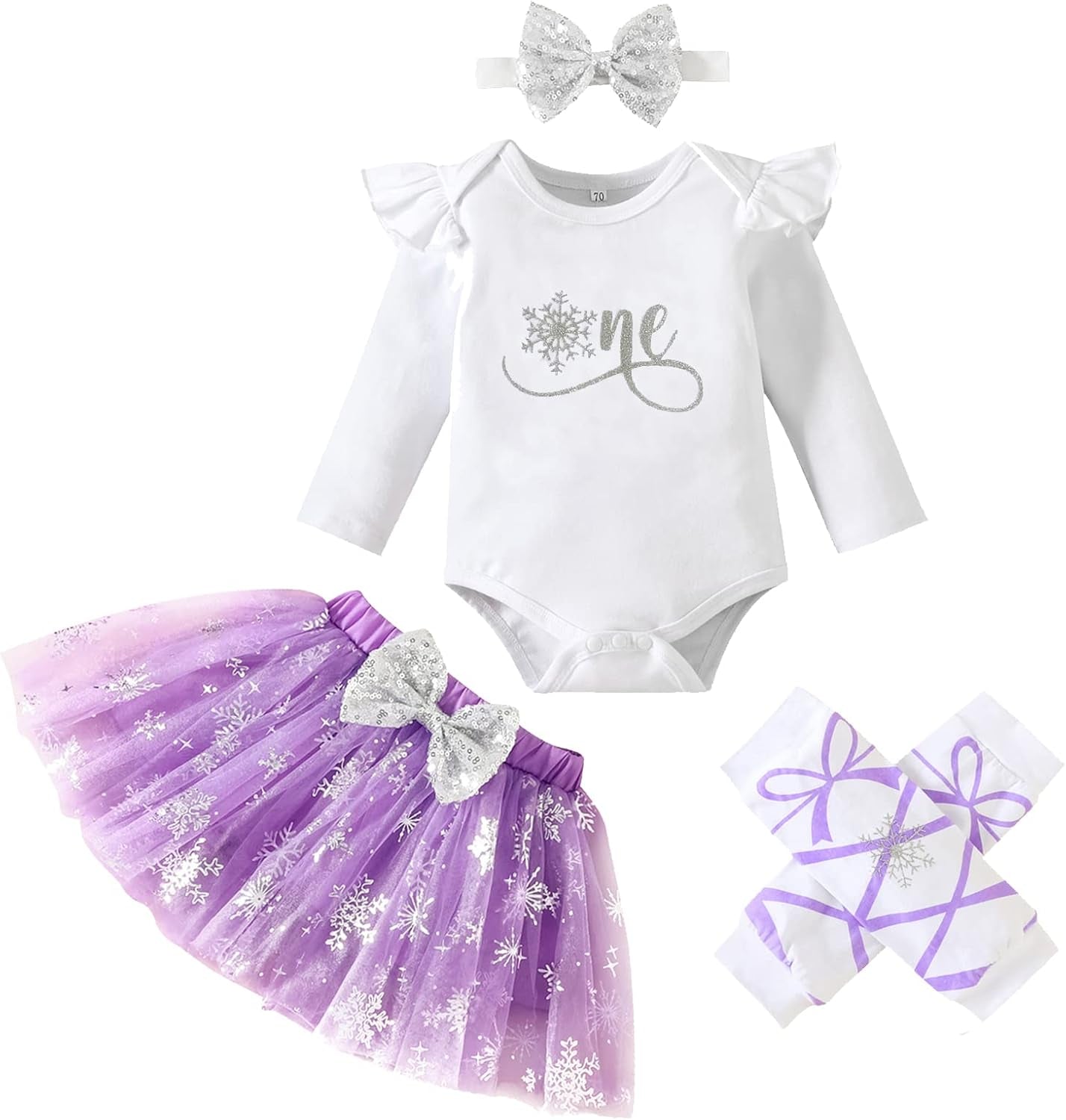 GRNSHTS Baby Girl Birthday Cake Smash Outfit Toddler Girl My 1St Birthday Romper Tutu Skirt with Headband Clothes Set