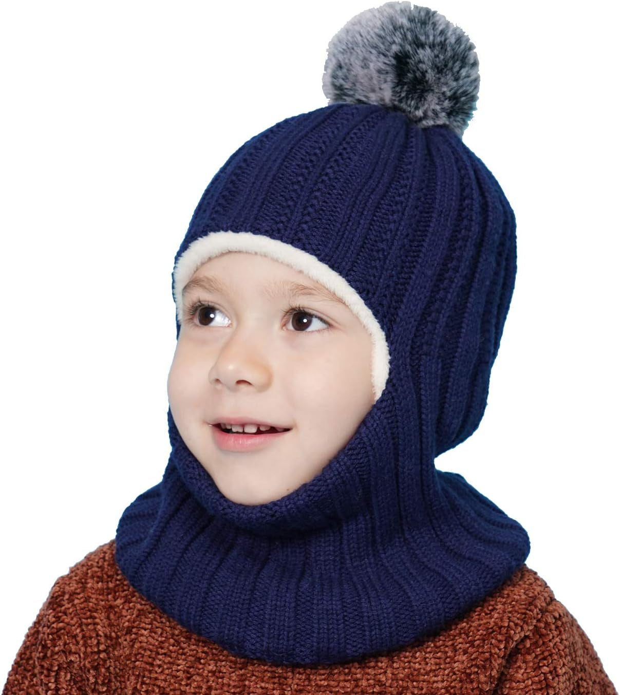 Baby Winter Hat Scarf Set, Unisex Infant Toddler Kids Hat Scarf