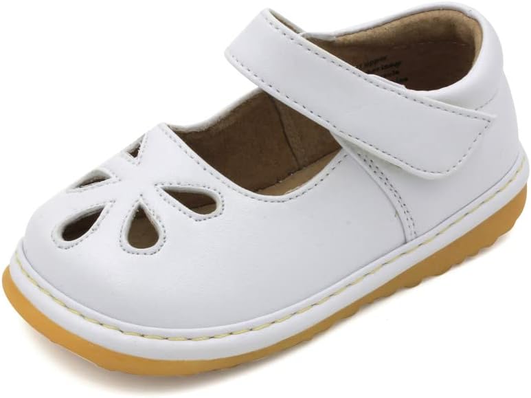 Little Mae'S Boutique Mary Jane Squeaky Shoes for Toddler Girls, Ideal Walking Shoes with Removable Squeaker and Adjustable Strap - Soft Sole Shoes for Little Girls
