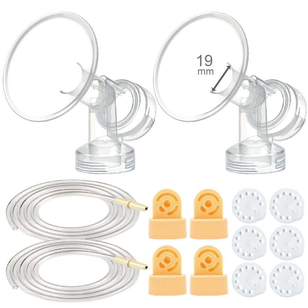 Maymom Breast Pump Kit Compatible with Medela Pump in Style Advanced Breast Pumps;2 Breastshields (One-Piece, 25Mm), 4 Valve, 6 Membrane, & 2 Pump-In-Style Tubing Can Replace Medela Pumpin Style Valve