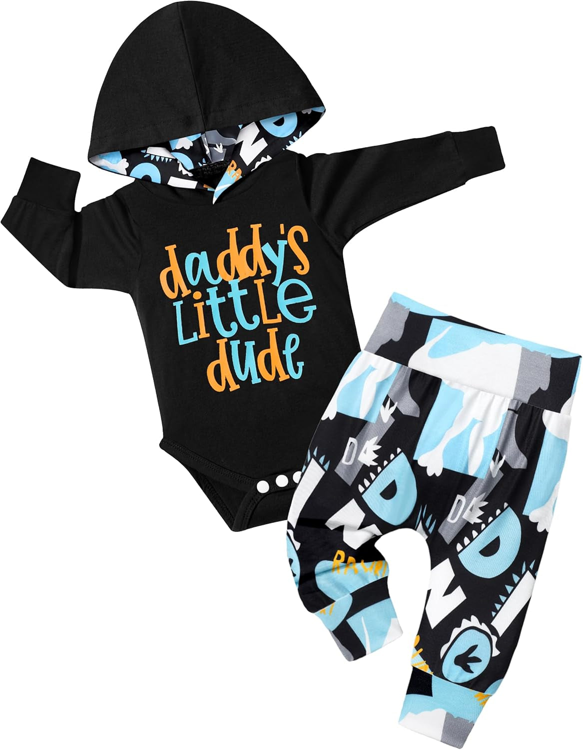 Fommy Newborn Baby Boy Clothes Plaid Letter Print Long Sleeve Hoodies + Long Pants 2PCS Fall Winter Outfits Set