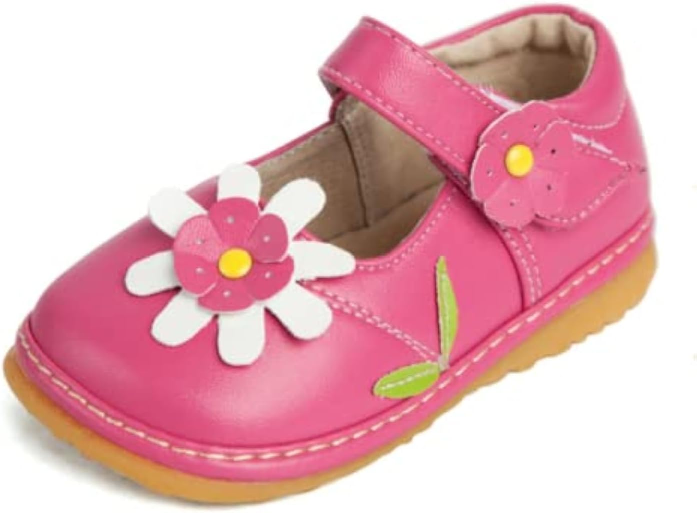 Little Mae'S Boutique Mary Jane Squeaky Shoes for Toddler Girls, Ideal Walking Shoes with Removable Squeaker and Adjustable Strap - Soft Sole Shoes for Little Girls