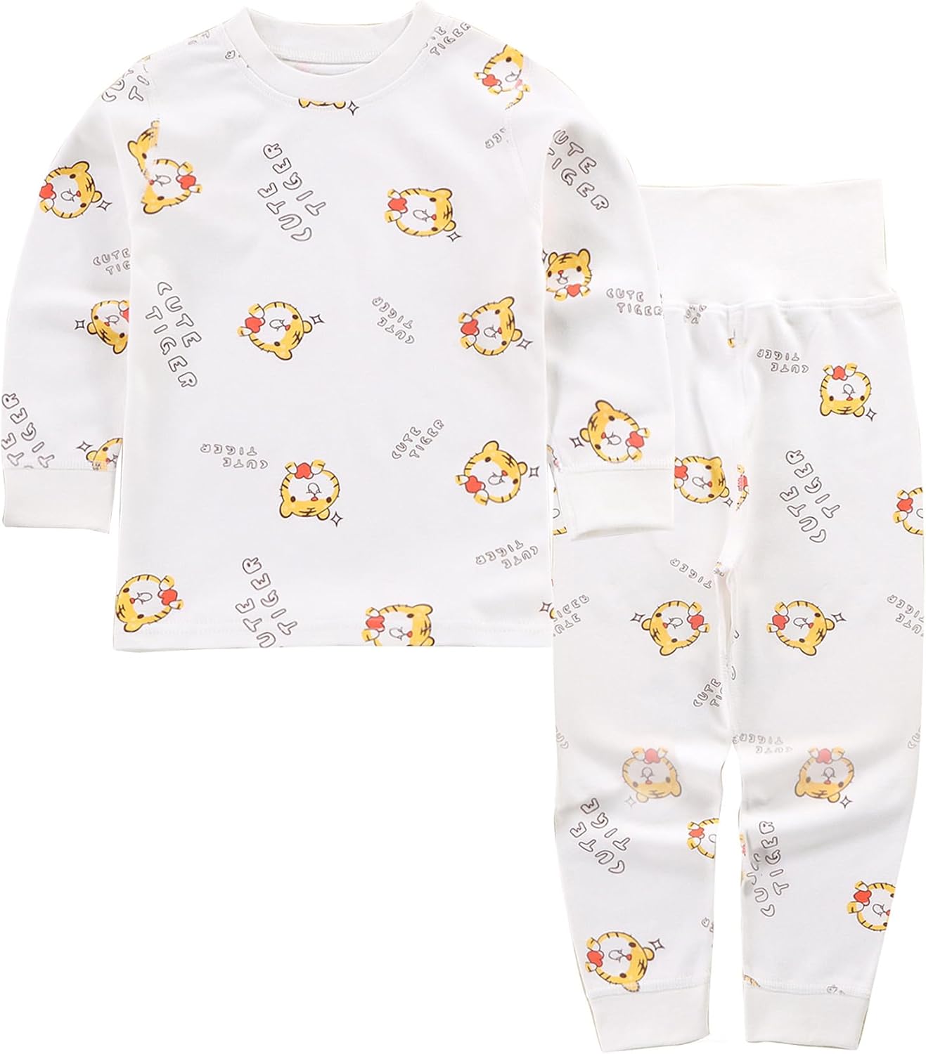 100% Cotton Baby Boys Girls Pajamas Set Long Sleeve Sleepwear