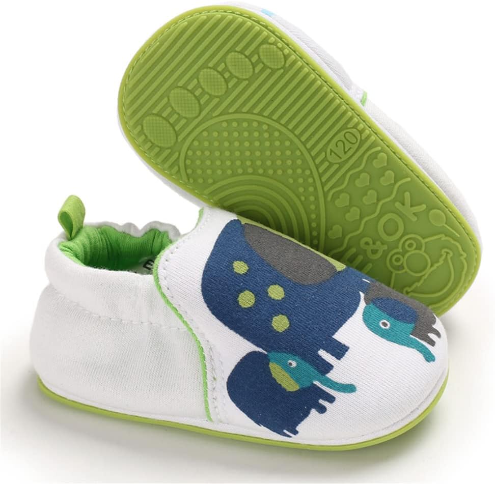 Timatego Toddler Baby Boys Girls Shoes Non Skid Slipper Sneaker Moccasins Infant First Walker House Walking Crib Shoes(6-24 Months)