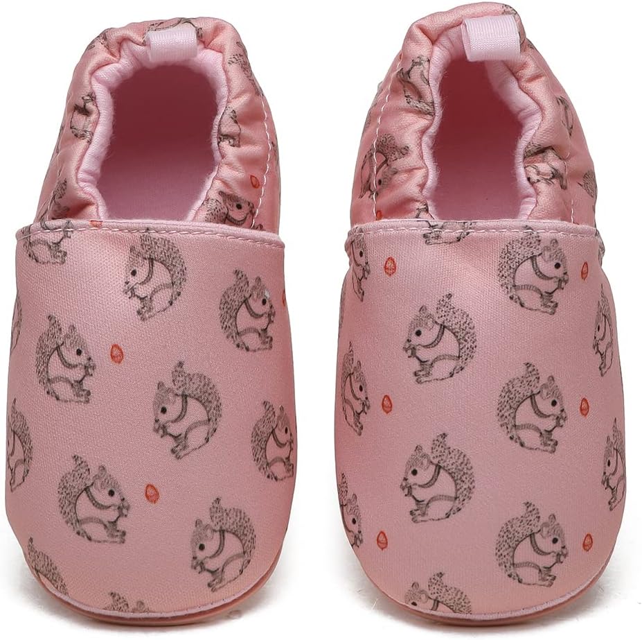 Timatego Toddler Baby Boys Girls Shoes Non Skid Slipper Sneaker Moccasins Infant First Walker House Walking Crib Shoes(6-24 Months)
