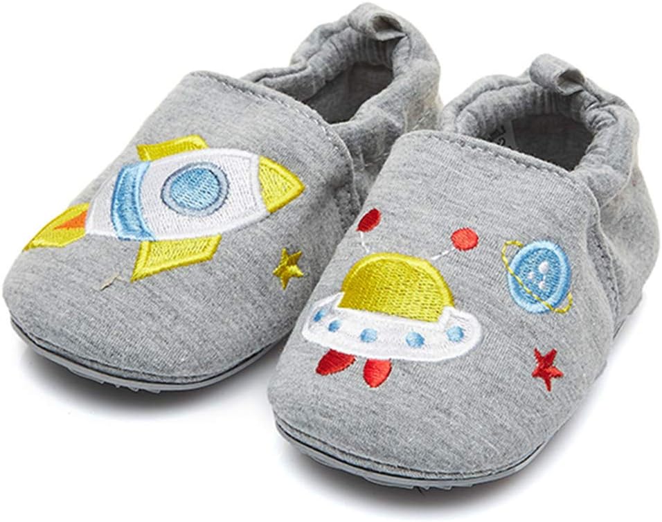 Timatego Toddler Baby Boys Girls Shoes Non Skid Slipper Sneaker Moccasins Infant First Walker House Walking Crib Shoes(6-24 Months)