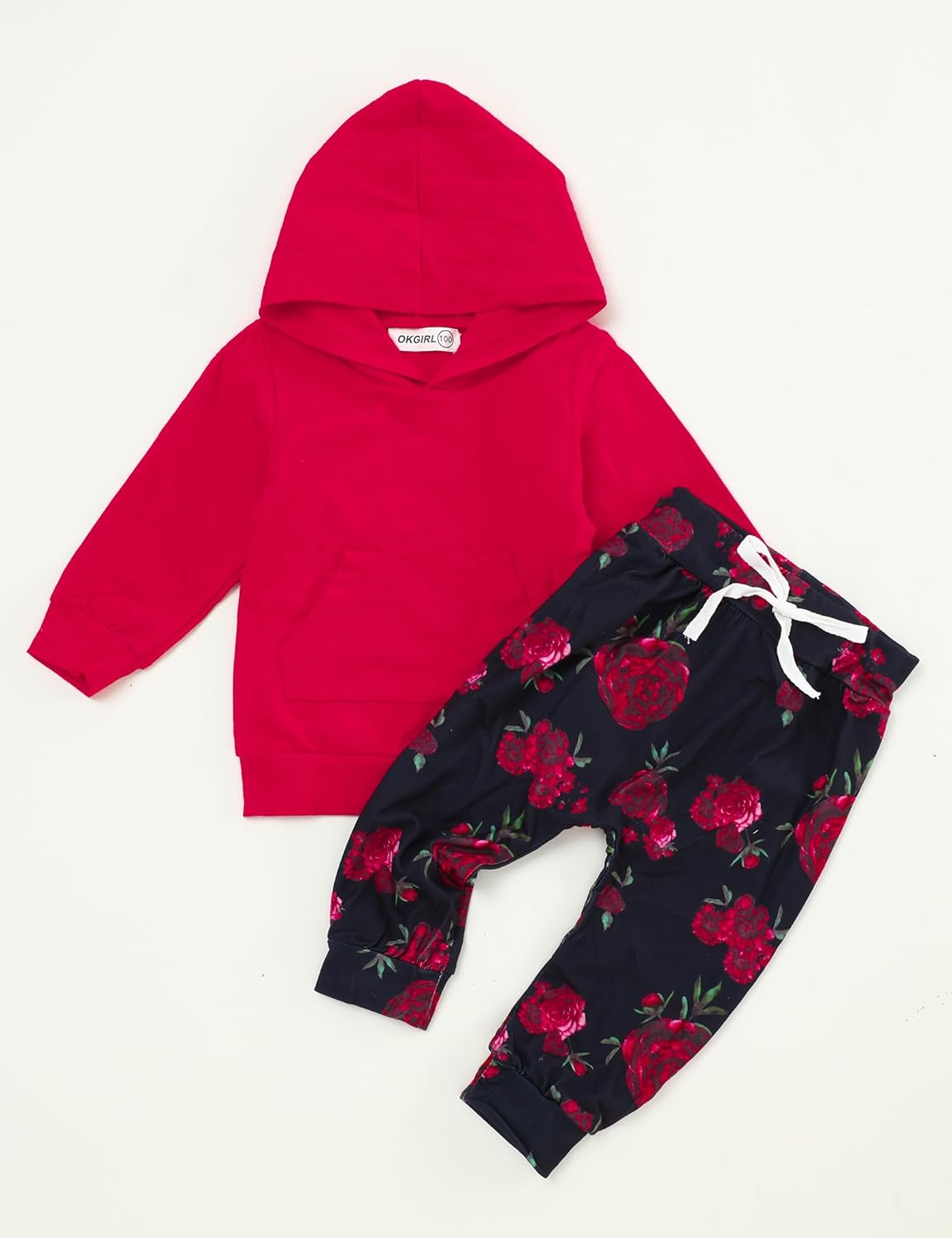 Baby Girl Clothes, Flower Hoodie Sweatshirt&Pant with Headband, Toddler Girls Fall Winter Outfits Clothes Set