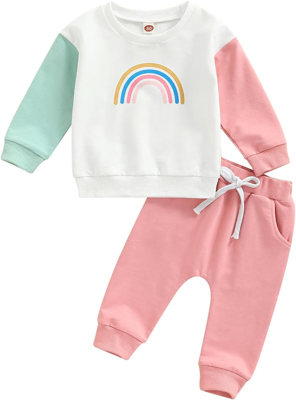 Thorn Tree Newborn Baby Girls Clothes Cotton Suit Cute Baby Kid Infant Toddler Play Wear Rainbow Outfits