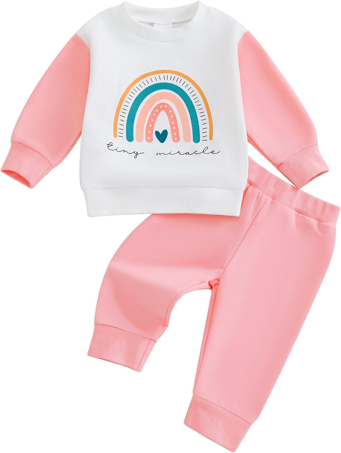 Thorn Tree Newborn Baby Girls Clothes Cotton Suit Cute Baby Kid Infant Toddler Play Wear Rainbow Outfits