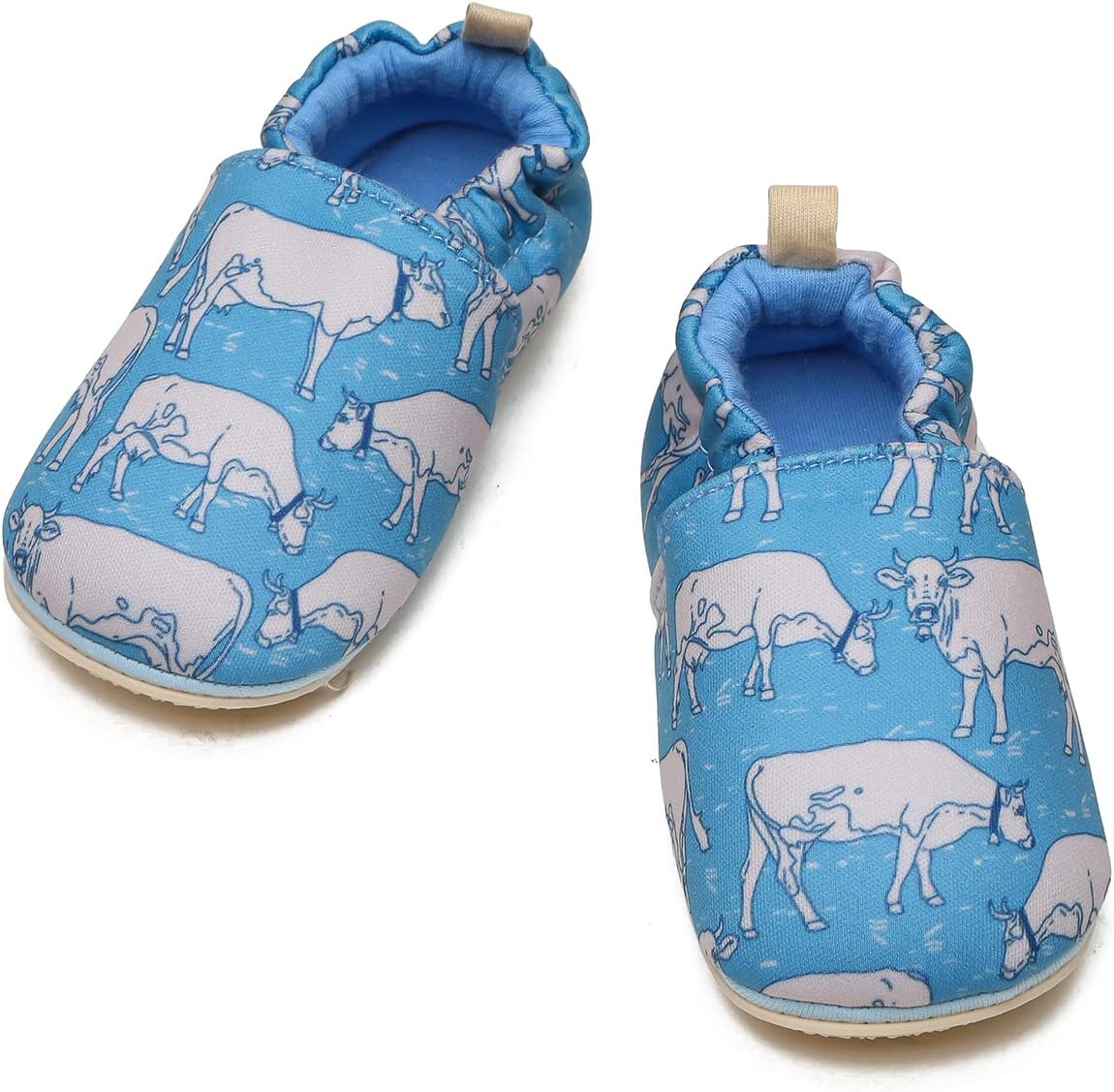 Timatego Toddler Baby Boys Girls Shoes Non Skid Slipper Sneaker Moccasins Infant First Walker House Walking Crib Shoes(6-24 Months)
