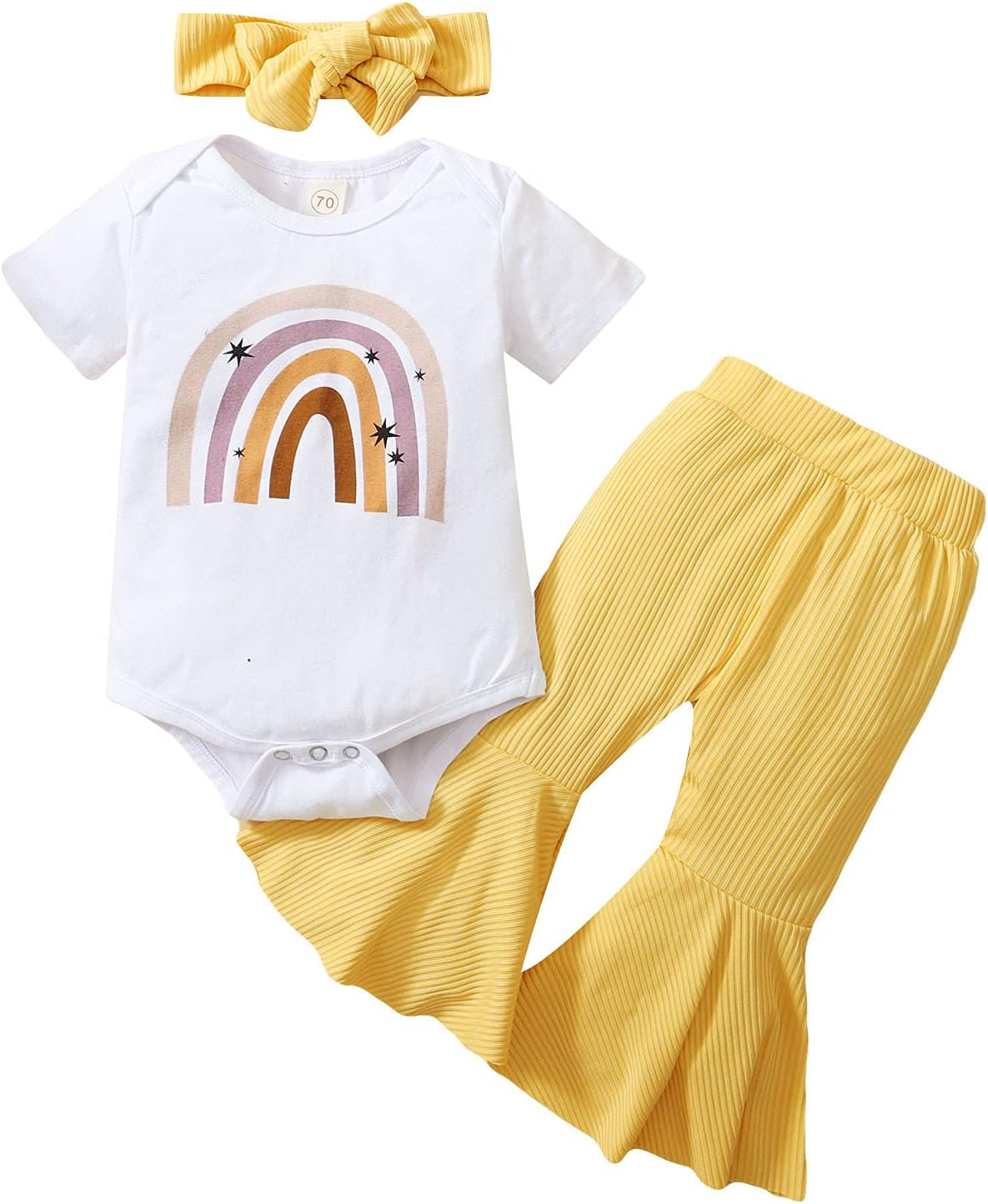 Thorn Tree Newborn Baby Girls Clothes Cotton Suit Cute Baby Kid Infant Toddler Play Wear Rainbow Outfits