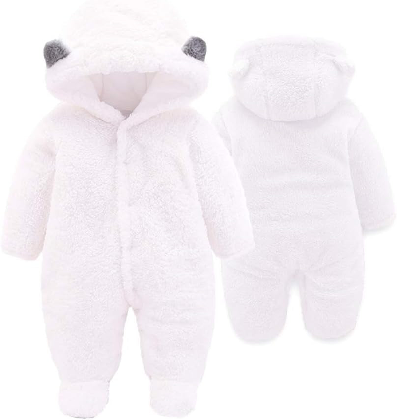 XMWEALTHY Unisex Baby Clothes Winter Coats Cute Newborn Infant Jumpsuit Snowsuit Bodysuits Registry for Baby Essentials Stuff