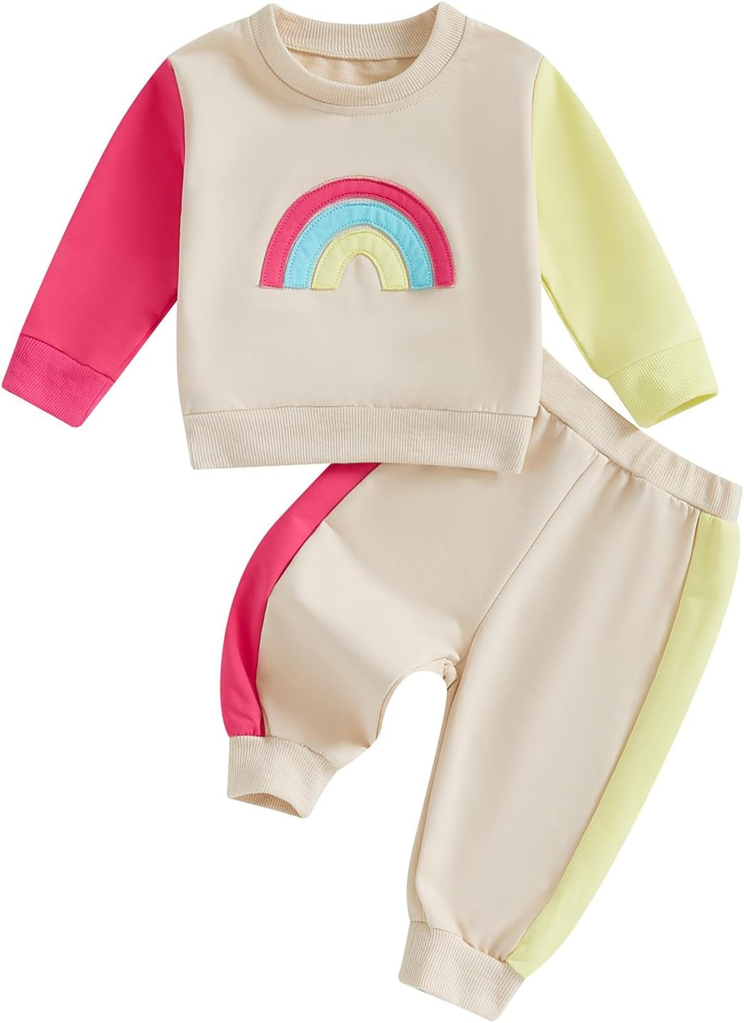 Thorn Tree Newborn Baby Girls Clothes Cotton Suit Cute Baby Kid Infant Toddler Play Wear Rainbow Outfits