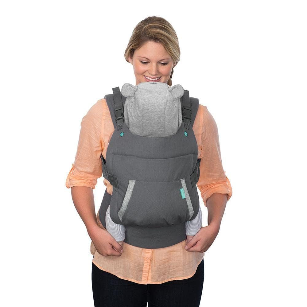Infantino Cuddle up Carrier - Ergonomic Fox-Themed Face-In Front Carry and Back Carry with Removable Character Hood for Infants and Toddlers 12-40 Lbs