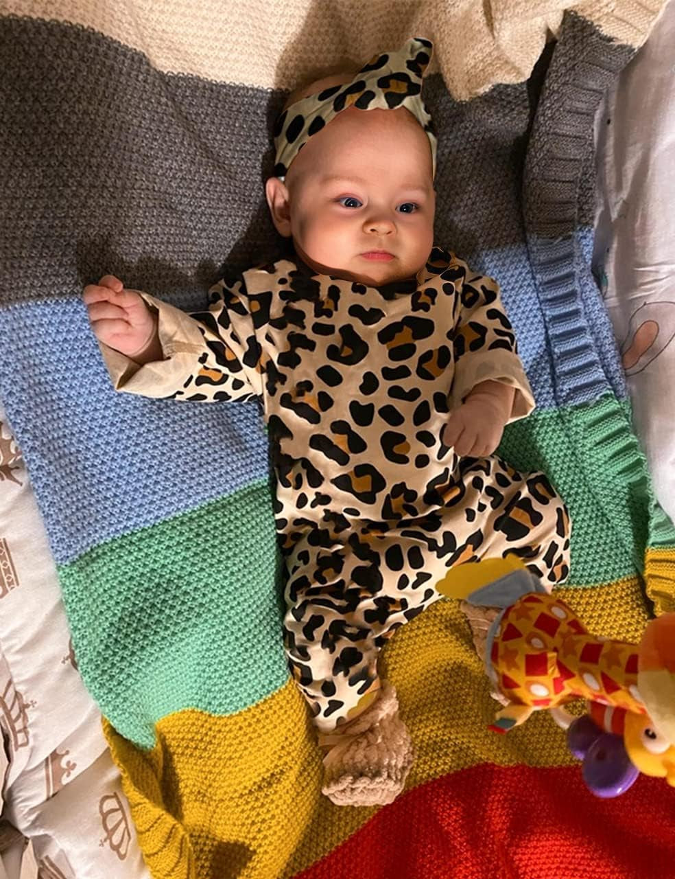 Von Kilizo Baby Girl Clothes Cute Floral Infant Newborn Baby Clothes for Girls Letter Print Snap Baby Girl Romper Jumpsuit