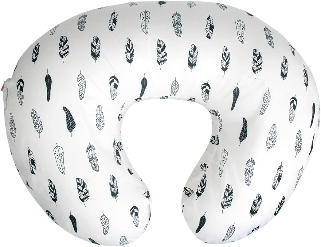 ALVABABY Nursing Pillow Cover Slipcover,Soft and Comfortable,Feathers Design,Maternity Breastfeeding Newborn Infant Feeding Cushion Cover ZT01