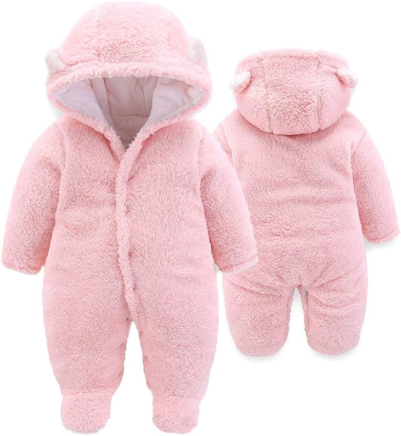 XMWEALTHY Unisex Baby Clothes Winter Coats Cute Newborn Infant Jumpsuit Snowsuit Bodysuits Registry for Baby Essentials Stuff