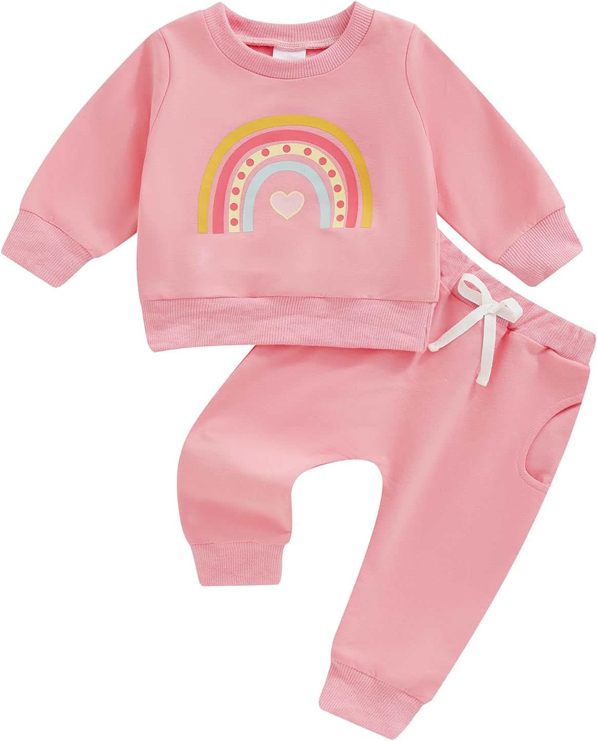 Thorn Tree Newborn Baby Girls Clothes Cotton Suit Cute Baby Kid Infant Toddler Play Wear Rainbow Outfits