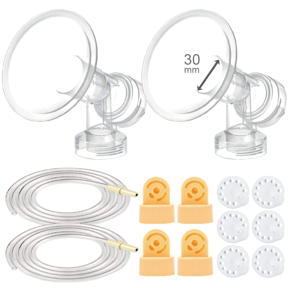 Maymom Breast Pump Kit Compatible with Medela Pump in Style Advanced Breast Pumps;2 Breastshields (One-Piece, 25Mm), 4 Valve, 6 Membrane, & 2 Pump-In-Style Tubing Can Replace Medela Pumpin Style Valve
