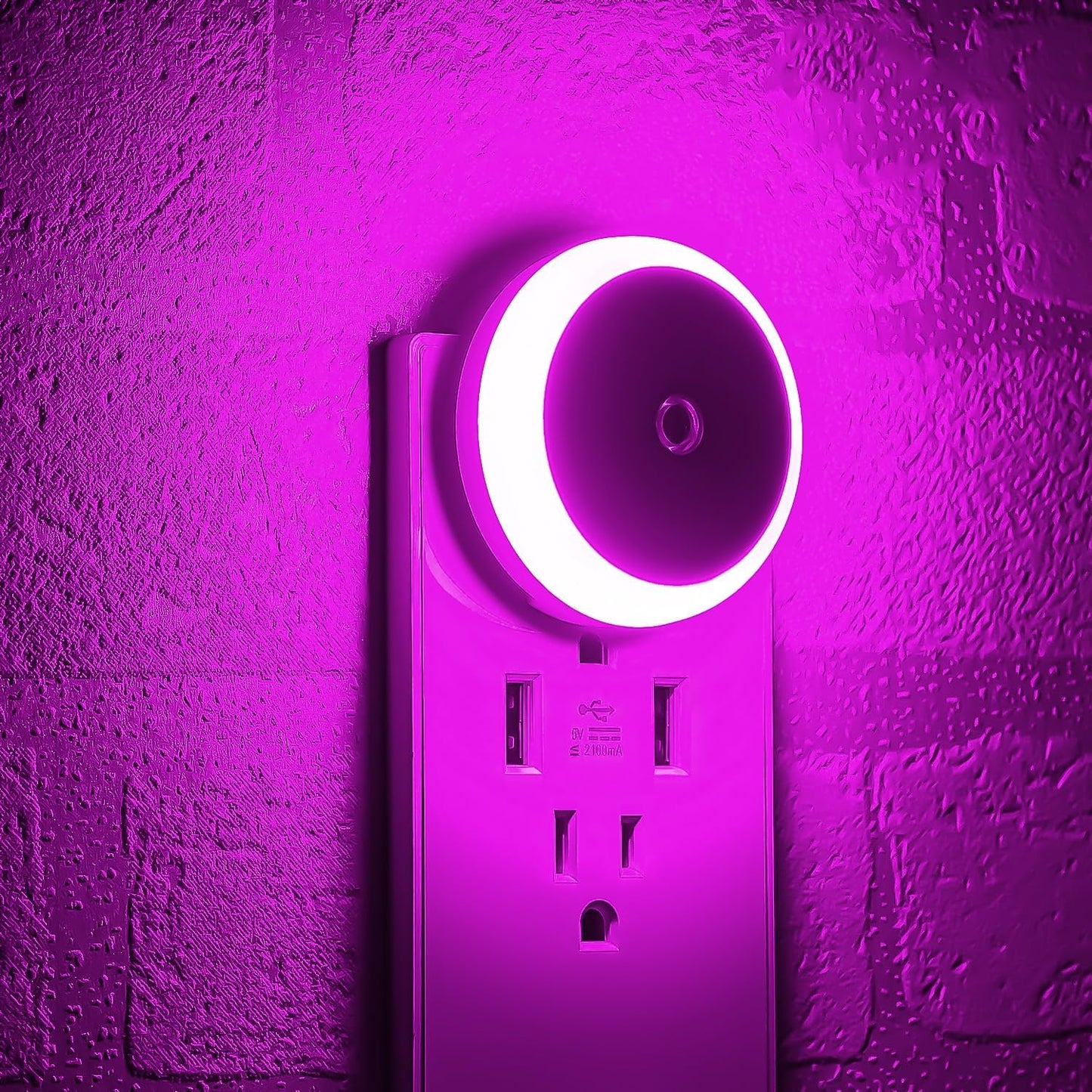 Amber Night Light Plug In, Dusk to Dawn Sensor, Blue Light Blocking, Automatic Nightlight, Energy Efficient, 2 Pack Night Lights Plug into Wall, for Bathroom, Bedroom, Kitchen, Hallway, Stairway