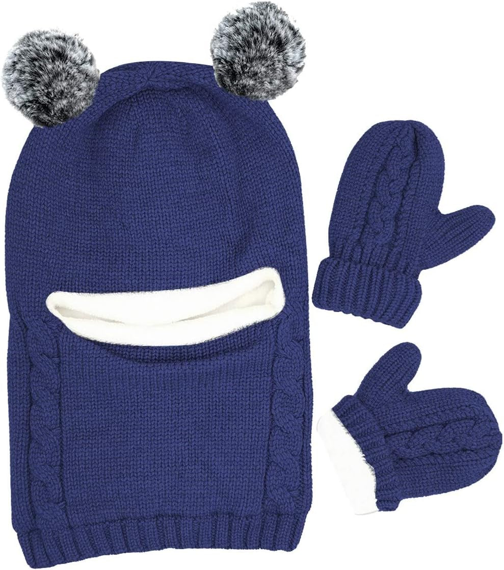 Baby Winter Hat Scarf Set, Unisex Infant Toddler Kids Hat Scarf