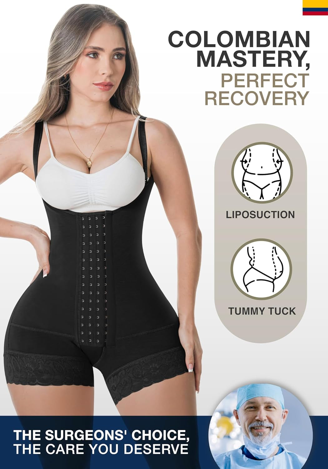 Sonryse Stage 2 Faja Tummy Tuck Compression Garment | Faja Body Shaper Shapewear for Women | Fajas Colombianas Moldeadoras