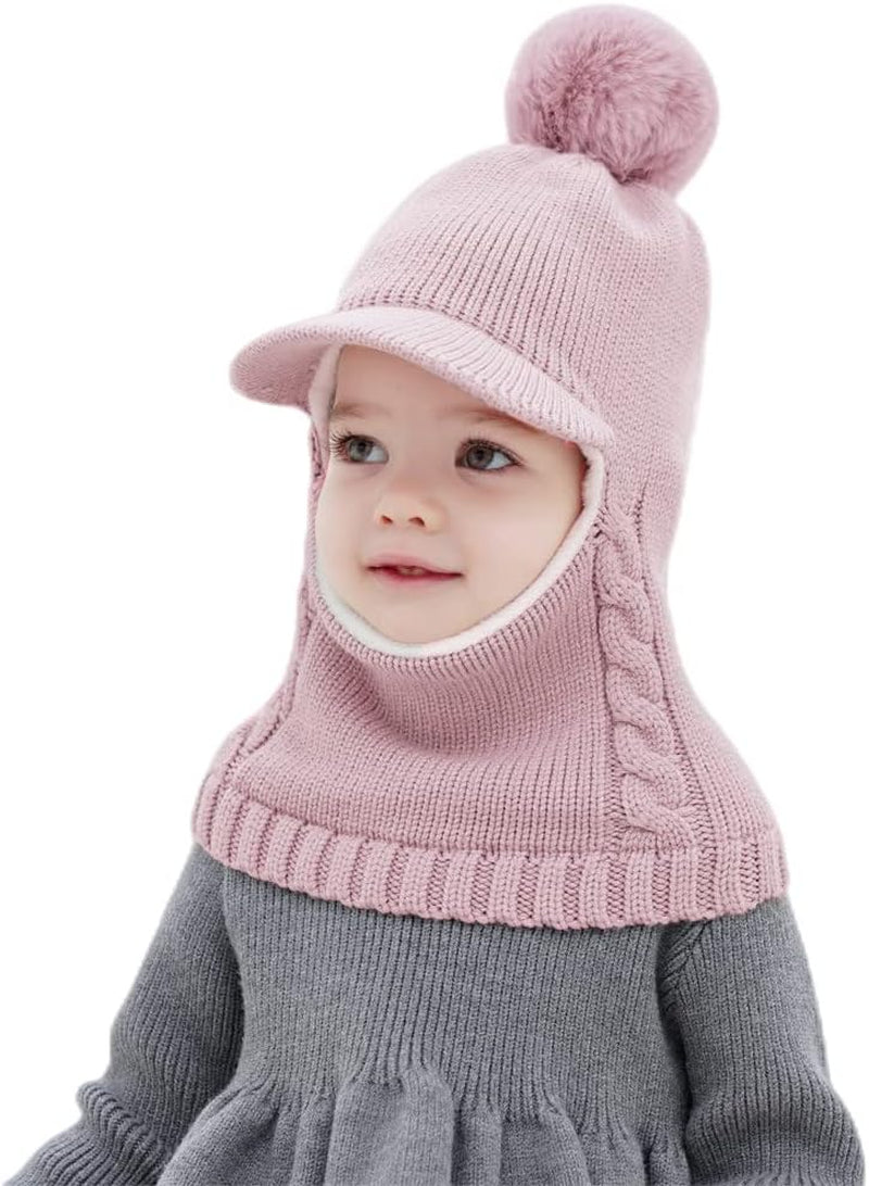 Baby Winter Hat Scarf Set, Unisex Infant Toddler Kids Hat Scarf
