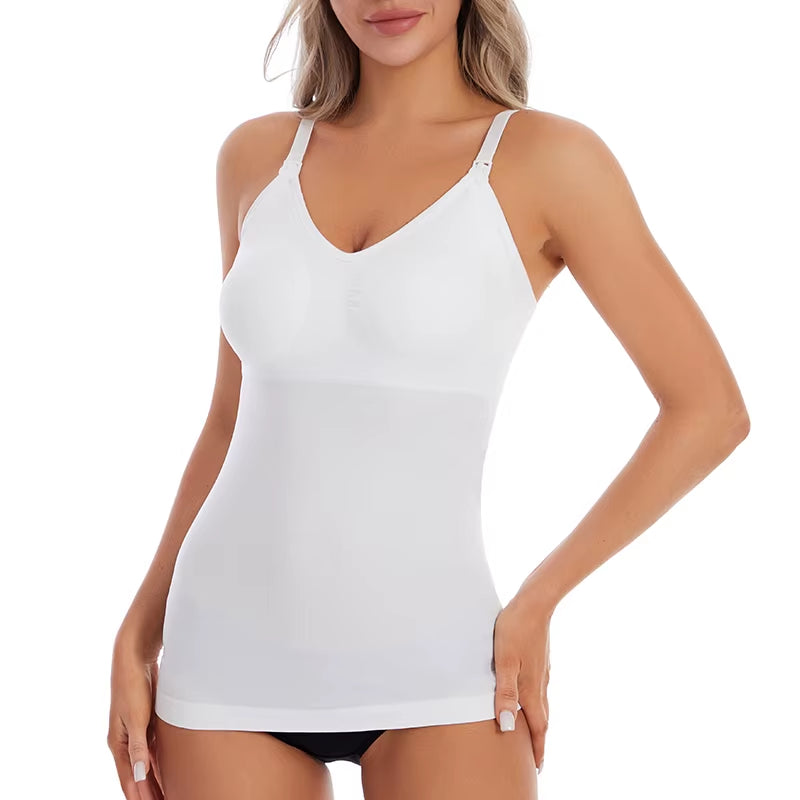 Breastfeeding Vest Top Pregnant Postpartum Bra Self-Contained Fixed Cup Base Skin Friendly Wear for Women