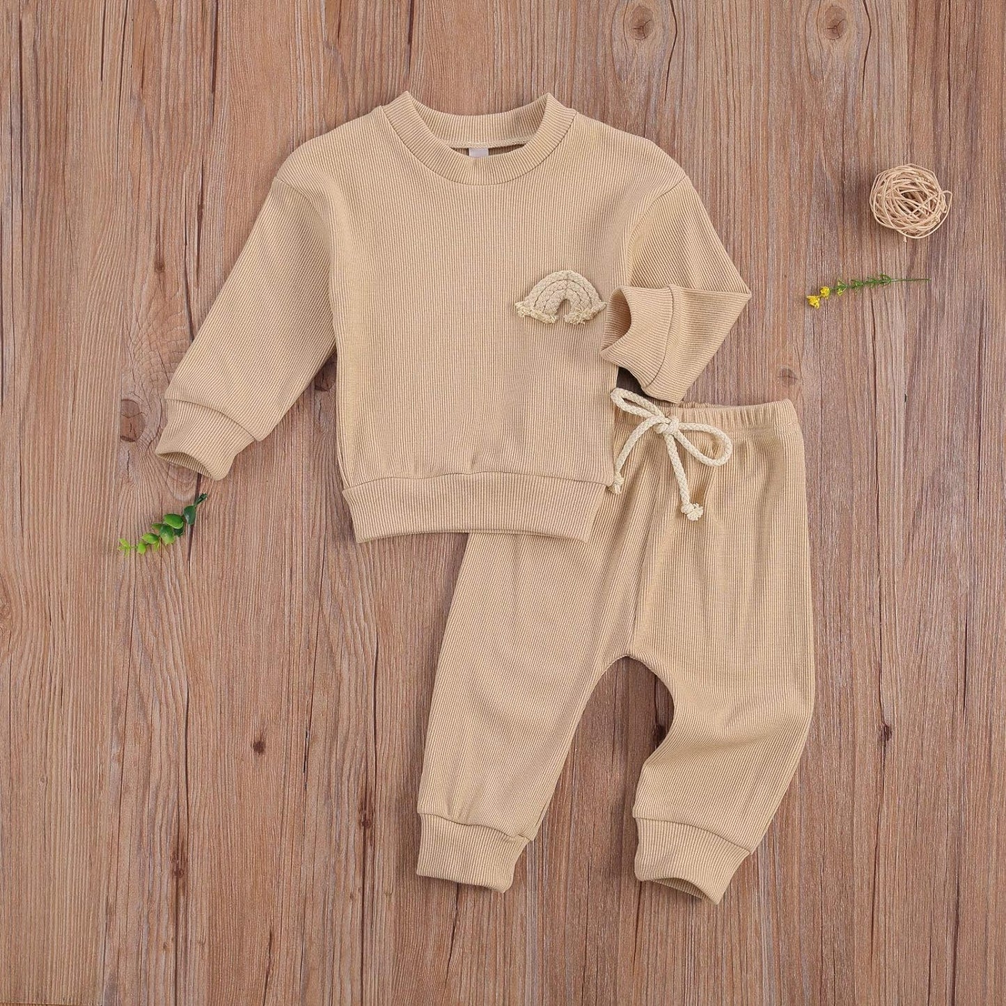 Thorn Tree Newborn Baby Girls Clothes Cotton Suit Cute Baby Kid Infant Toddler Play Wear Rainbow Outfits