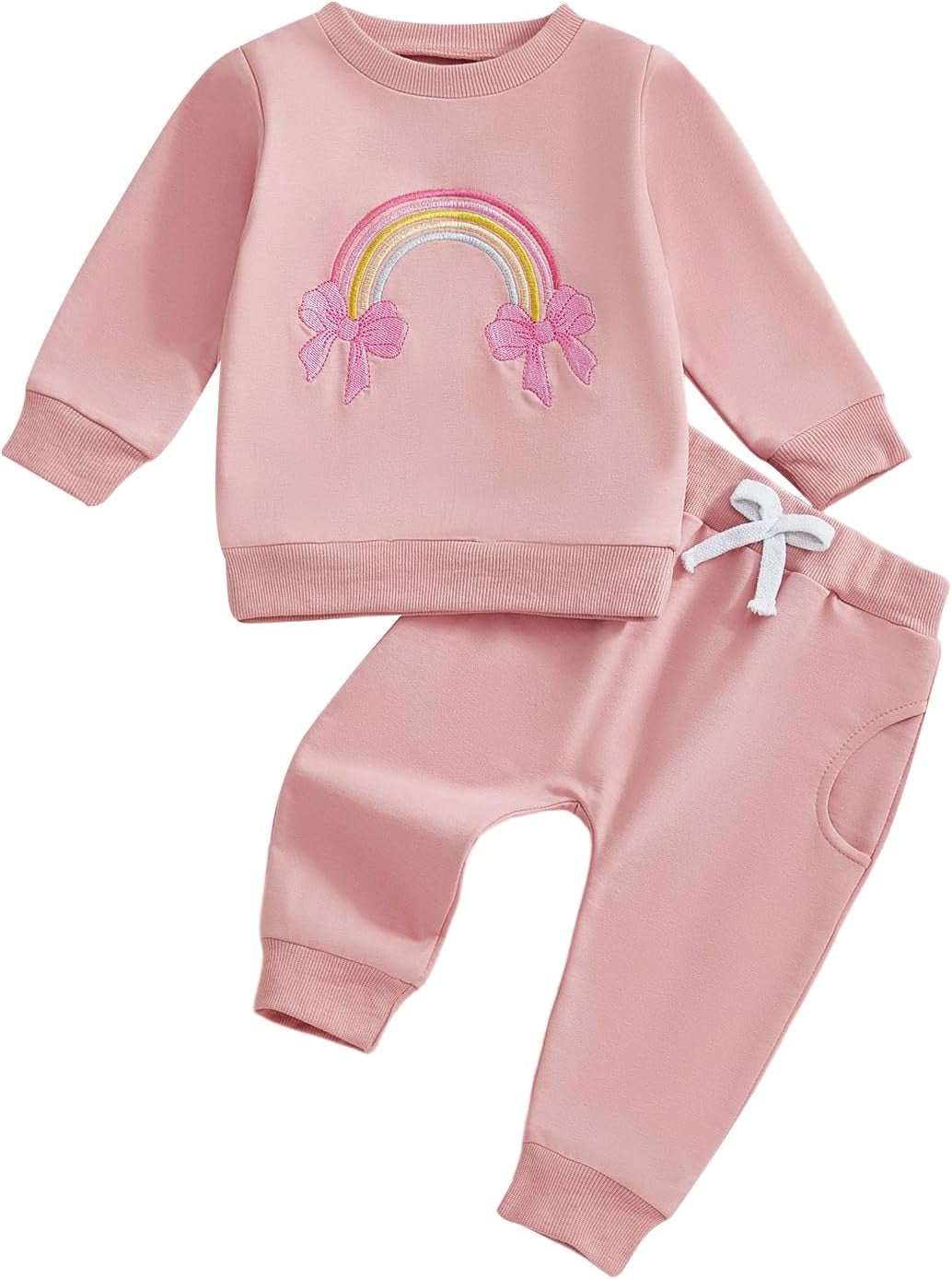 Thorn Tree Newborn Baby Girls Clothes Cotton Suit Cute Baby Kid Infant Toddler Play Wear Rainbow Outfits