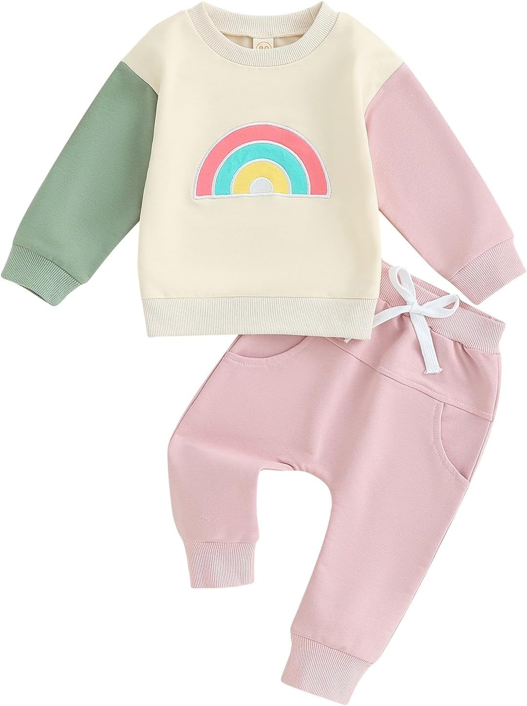 Thorn Tree Newborn Baby Girls Clothes Cotton Suit Cute Baby Kid Infant Toddler Play Wear Rainbow Outfits