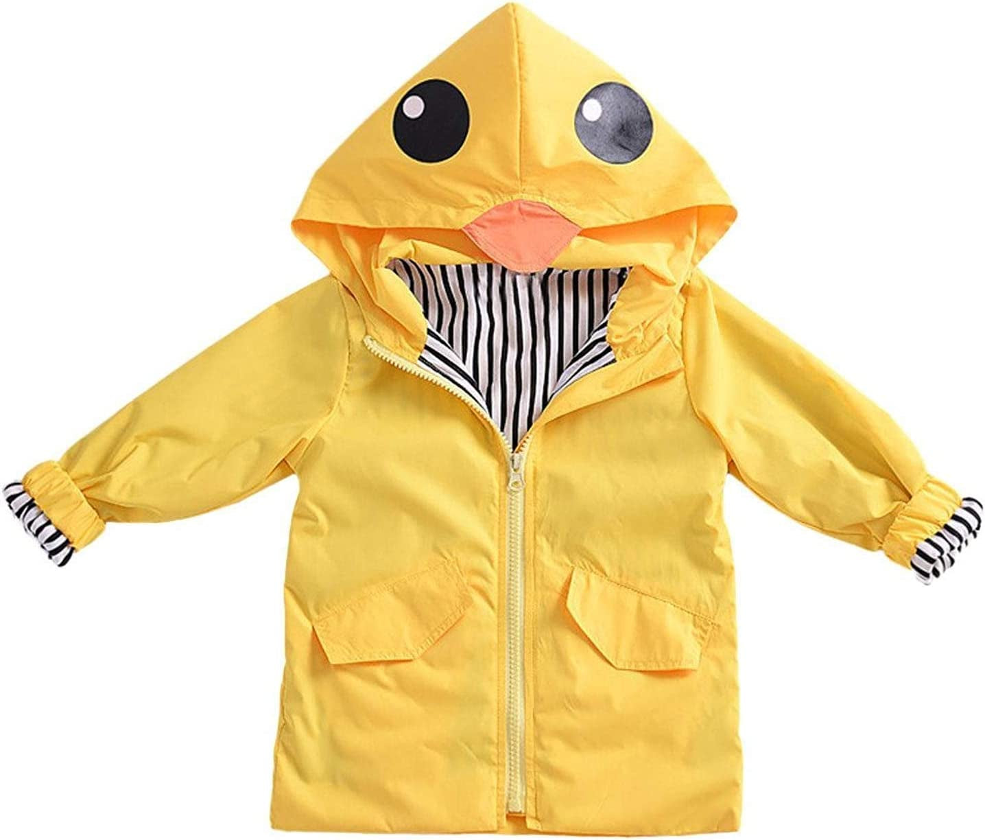 CM C&M WODRO Toddler Baby Boy Girl Duck Rain Jacket Cute Cartoon Animal Raincoat Hoodie Kids Coat Fall Winter School Outfit