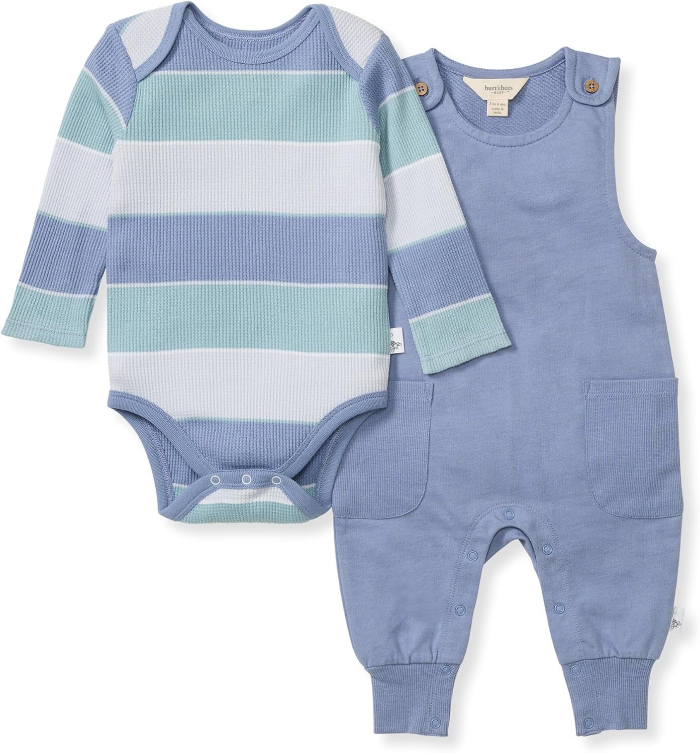 Burt'S Bees Baby Boys' 100% Organic One-Piece Long Sleeve Coverall