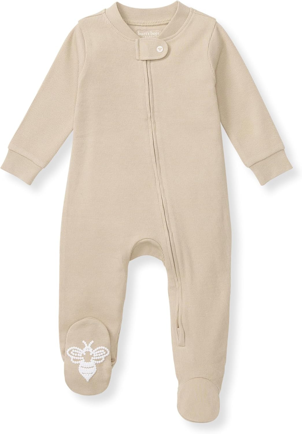 Burt'S Bees Baby Boys' Organic Cotton Loose Fit Sleep and Play One-Piece Zip Front Footed Pajamas