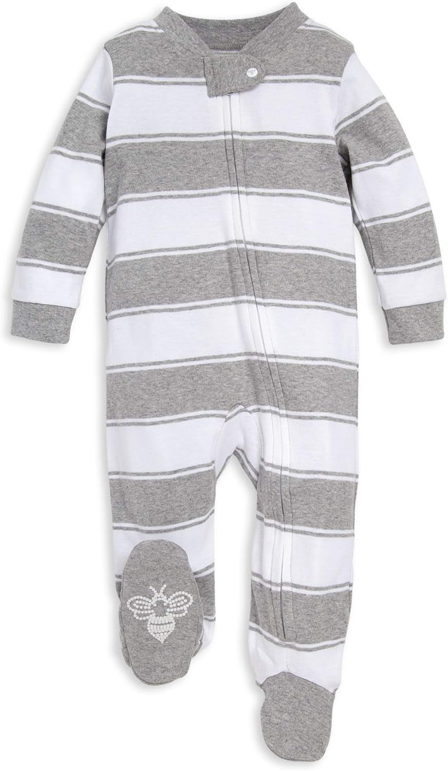 Burt'S Bees Baby Boys' Organic Cotton Loose Fit Sleep and Play One-Piece Zip Front Footed Pajamas