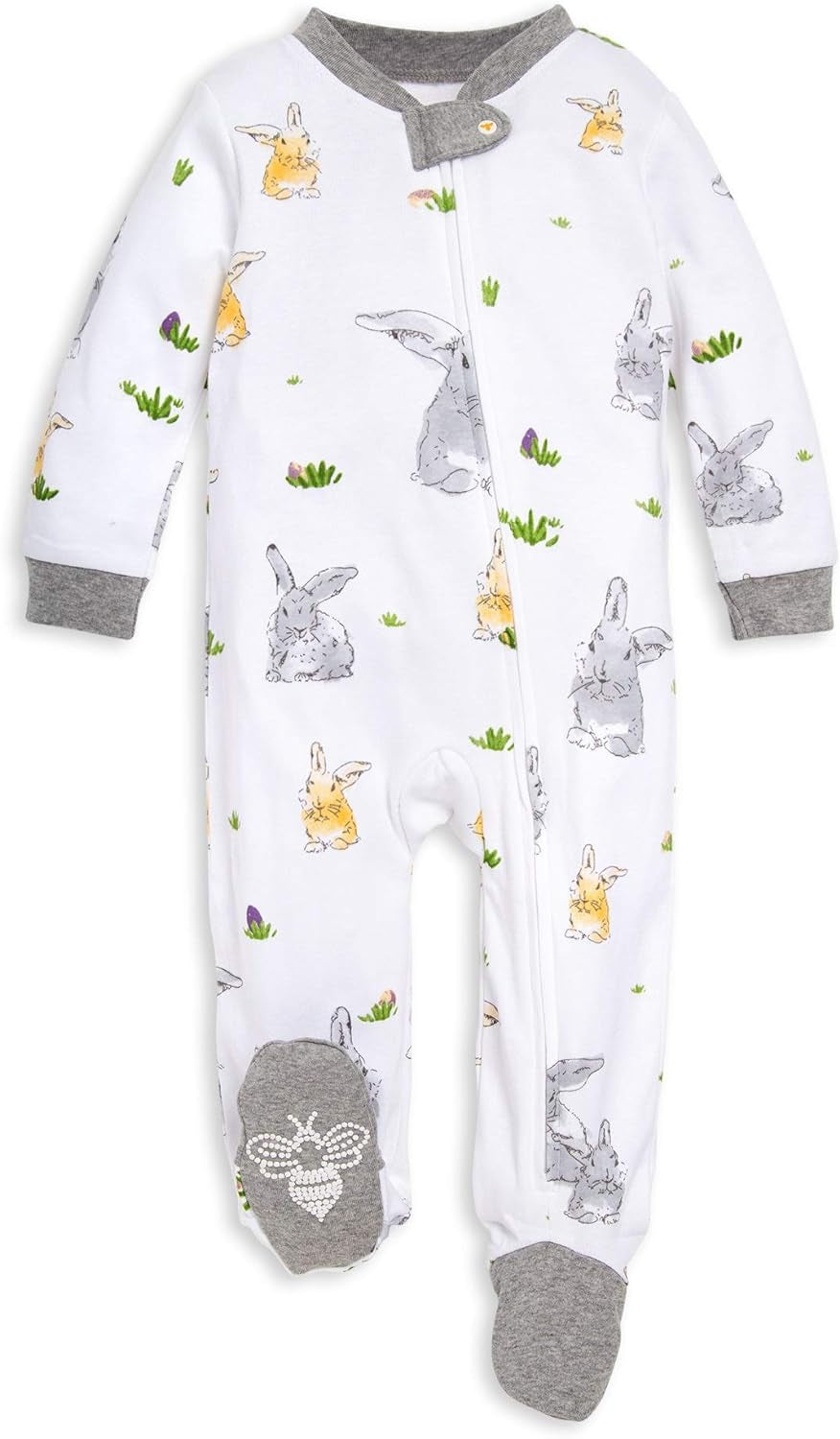 Burt'S Bees Baby Boys' Organic Cotton Loose Fit Sleep and Play One-Piece Zip Front Footed Pajamas