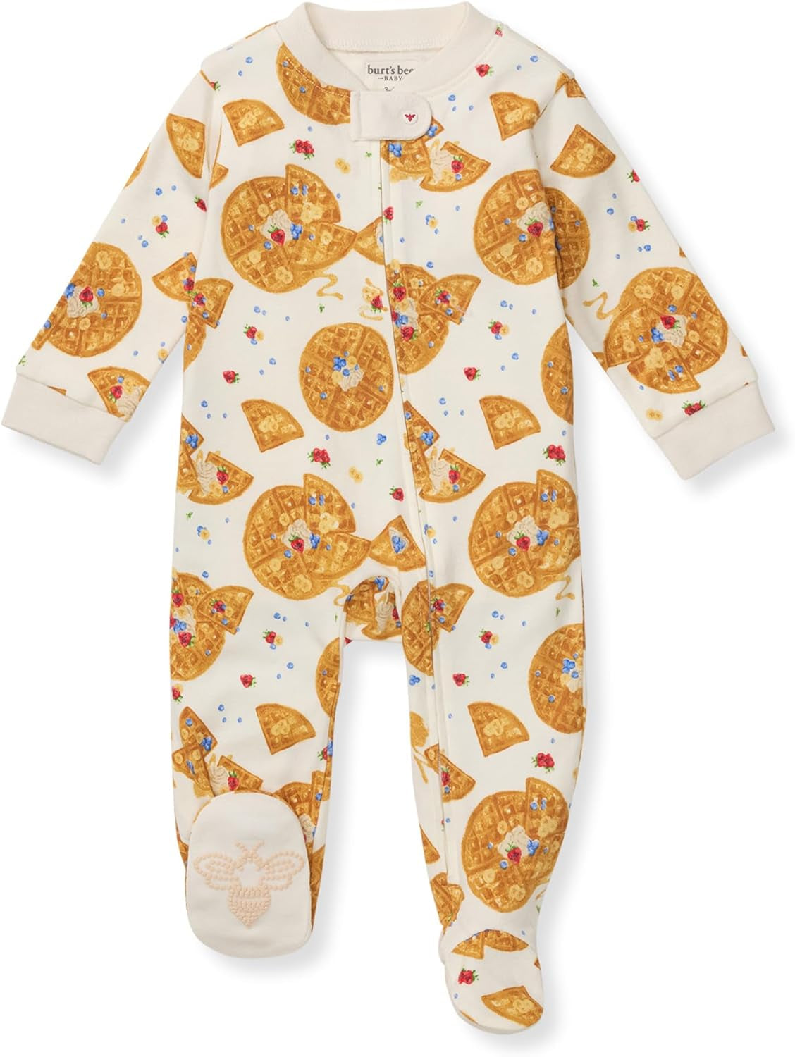 Burt'S Bees Baby Boys' Organic Cotton Loose Fit Sleep and Play One-Piece Zip Front Footed Pajamas