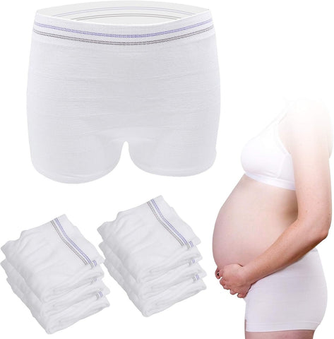 HANSILK Mesh Postpartum Underwear 6 Pack High Waist Reusable Post Bay C-Section Recovery Maternity Panties for Women Washable Mesh Panties (XXX-L)