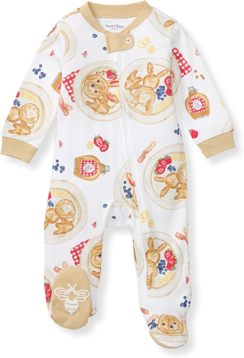 Burt'S Bees Baby Boys' Organic Cotton Loose Fit Sleep and Play One-Piece Zip Front Footed Pajamas