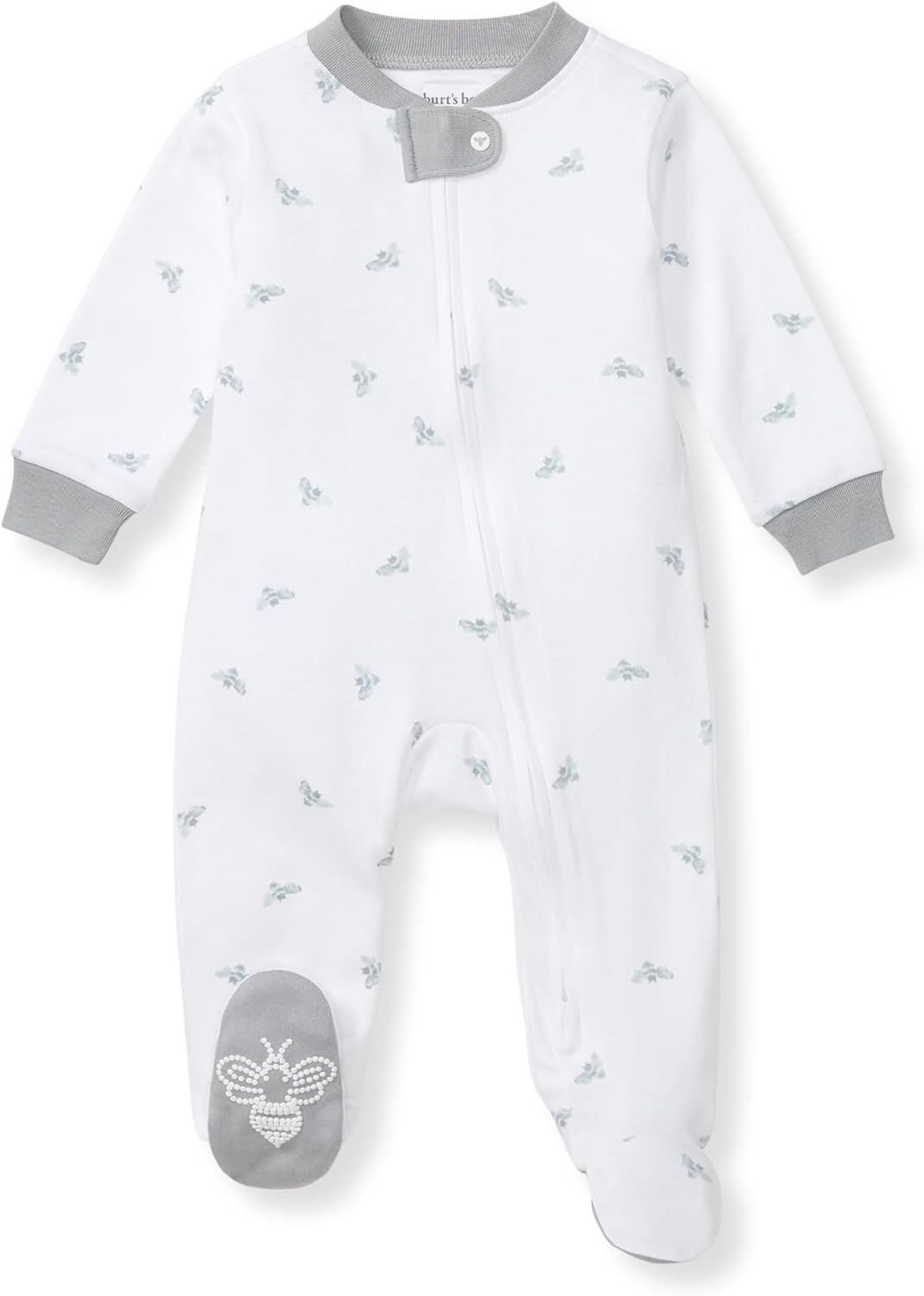 Burt'S Bees Baby Boys' Organic Cotton Loose Fit Sleep and Play One-Piece Zip Front Footed Pajamas