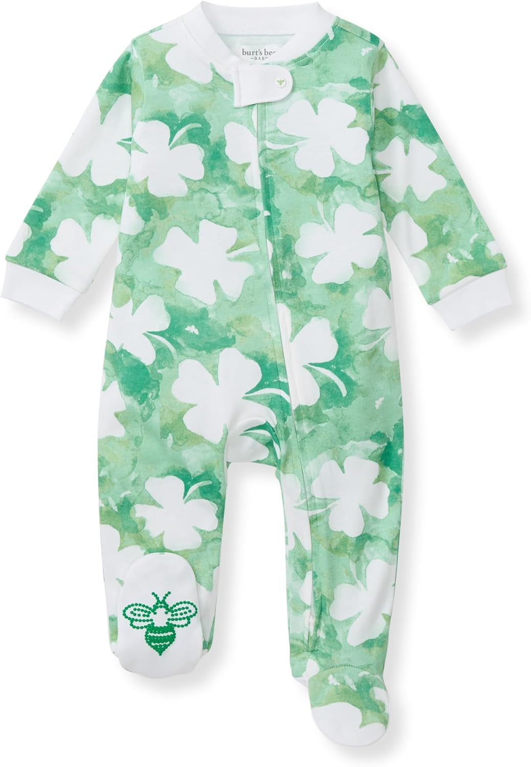 Burt'S Bees Baby Boys' Organic Cotton Loose Fit Sleep and Play One-Piece Zip Front Footed Pajamas