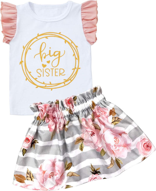 KANGKANG Newborn Baby Girl Clothes Rainbow Romper Short Sets Infant Girl Summer Little Sister Outfits 3PC