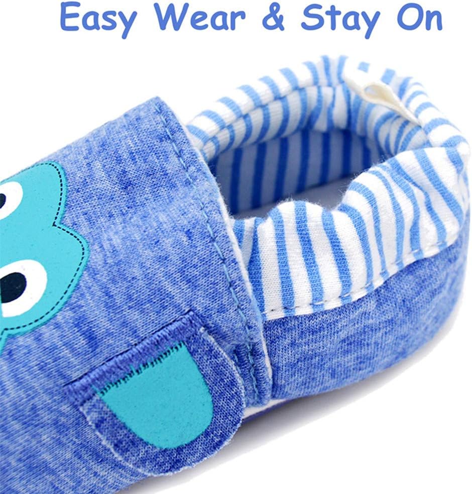Timatego Toddler Baby Boys Girls Shoes Non Skid Slipper Sneaker Moccasins Infant First Walker House Walking Crib Shoes(6-24 Months)