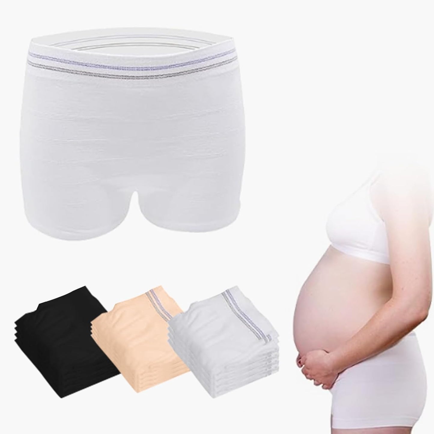 HANSILK Mesh Postpartum Underwear 6 Pack High Waist Reusable Post Bay C-Section Recovery Maternity Panties for Women Washable Mesh Panties (XXX-L)