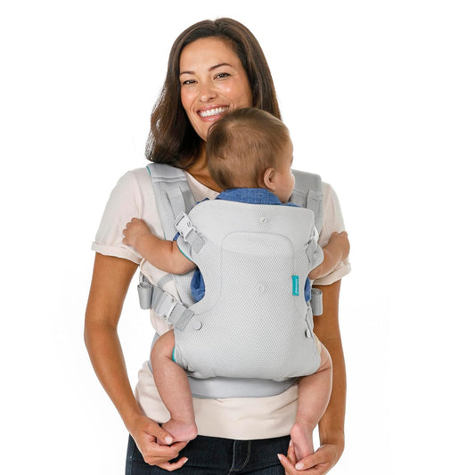 Infantino Flip 4-In-1 Light & Airy Convertible Baby Carrier, Adjustable, Ergonomic Babywearing, Registry Essential, Baby Carrier for Newborn to Toddler