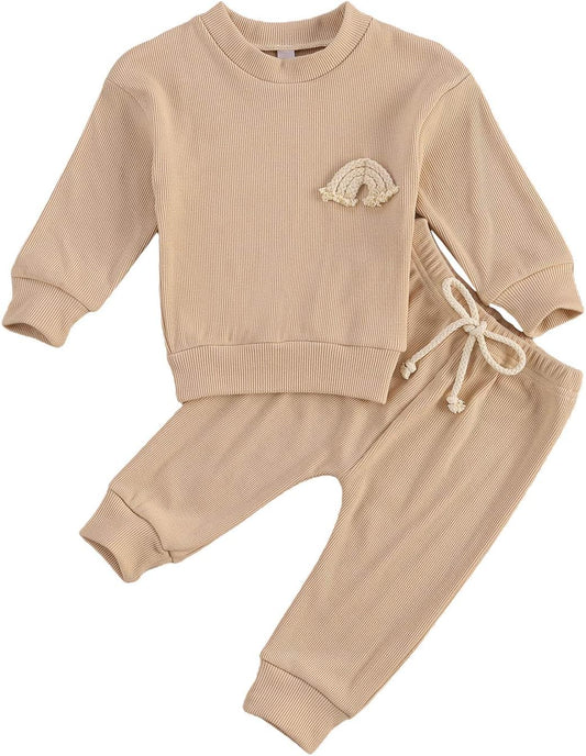 Thorn Tree Newborn Baby Girls Clothes Cotton Suit Cute Baby Kid Infant Toddler Play Wear Rainbow Outfits