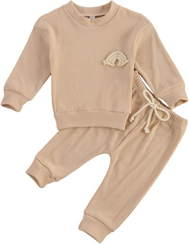 Thorn Tree Newborn Baby Girls Clothes Cotton Suit Cute Baby Kid Infant Toddler Play Wear Rainbow Outfits